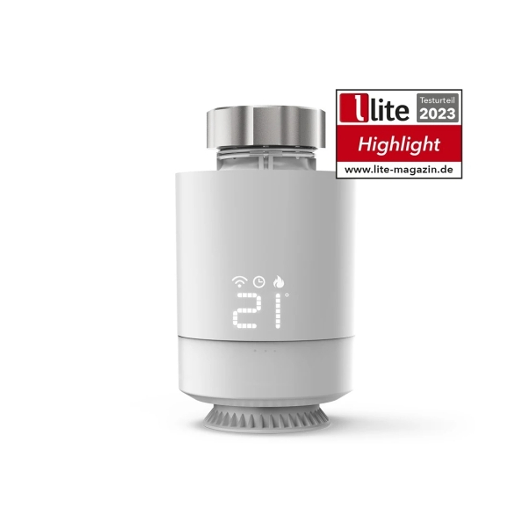 Hama Termostato de Radiador Inteligente - WLAN - Temperatura Regulable - Compatible con Asistente de Voz - Control con App - Color Blanco 1