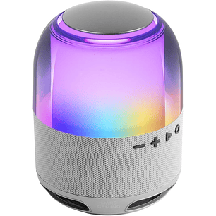 Mars Gaming MS-FLOW Altavoz Bluetooth de 15W - Luces RGB 360 Grados - Bateria de 2000mAh - Compacto - Alcance hasta 10m - Color Blanco