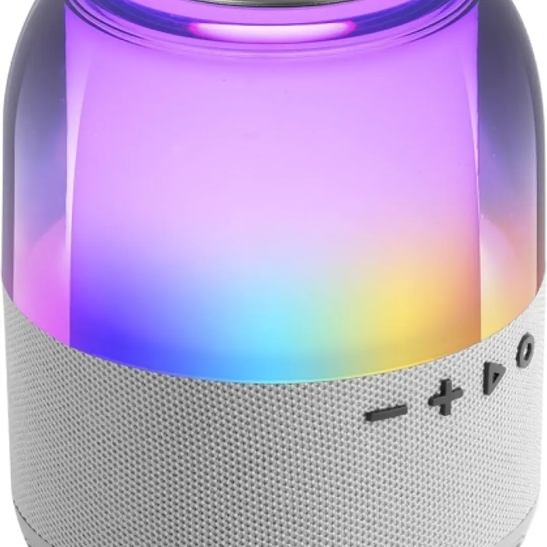 Mars Gaming MS-FLOW Altavoz Bluetooth de 15W - Luces RGB 360 Grados - Bateria de 2000mAh - Compacto - Alcance hasta 10m - Color Blanco 1