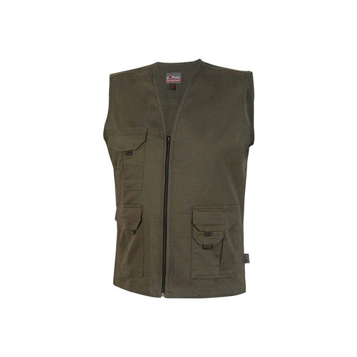 Upower Chica Chaleco Multibolsillos de Algodon Elastico - Talla 3XL - Ligero, Cierre Cremallera, Espacio Personalizacion, Bolsillos Multifuncionales c 1