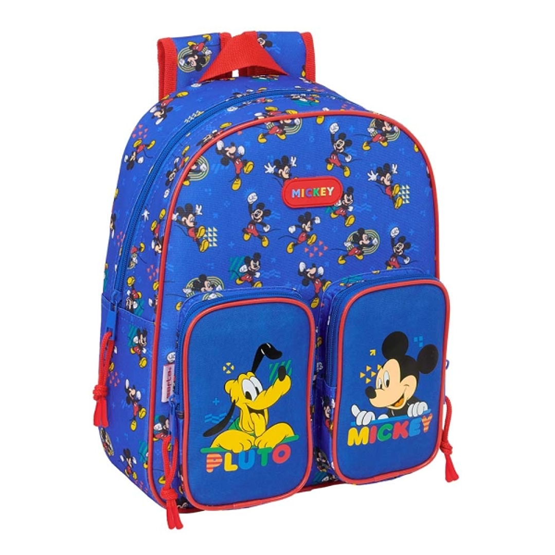 Safta Mickey Mouse Today Mochila Infantil - Adaptable a Carro - Portabotellas - Hombreras Acolchadas - Bolsillo Frontal - Asa Superior - 9.5L - 280x10 1