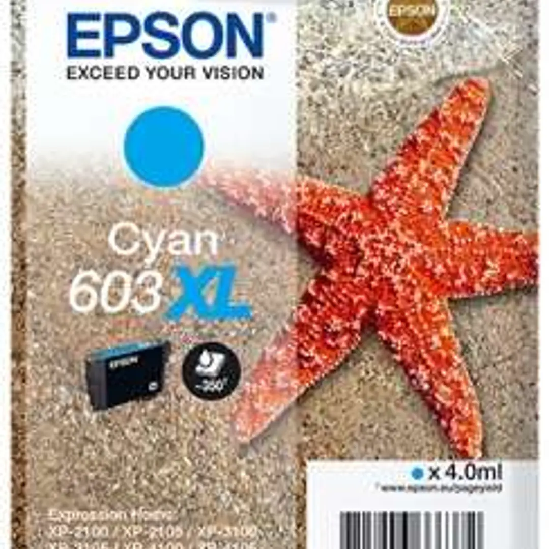 Epson 603XL Cyan Cartucho de Tinta Original - C13T03A24010 1