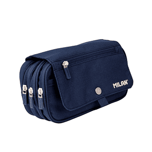 Milan Coleccion 430 Portatodo de Gran Capacidad - 3 Bolsillos con Cremallera y Un Pequeño Bolsillo Frontal - Color Azul