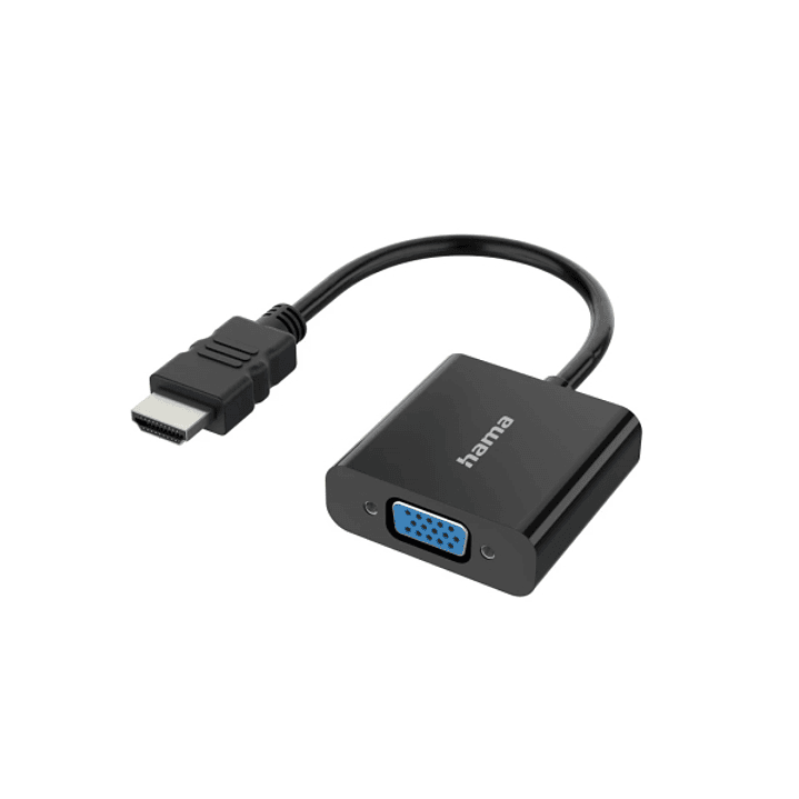 Hama Essential Adaptador de Video - Full HD - Cable 0.15m - HDMI Macho - VGA Hembra - Color Negro 1