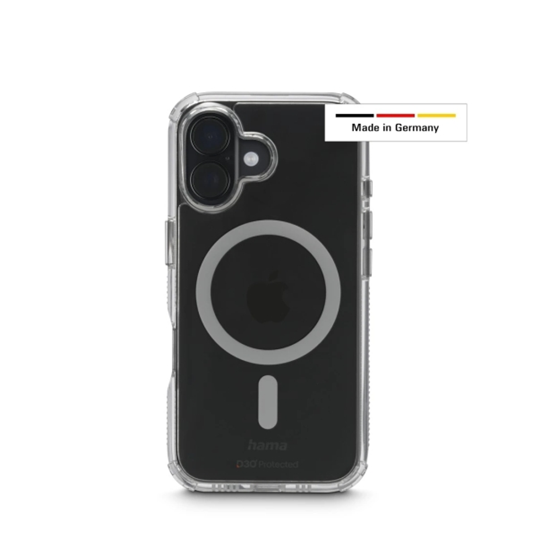 Hama Extreme Protect Funda para iPhone 17 - Magnetico - Antideslizante - Policarbonato - Proteccion D3O - Bordes Elevados - Color Transparente 1