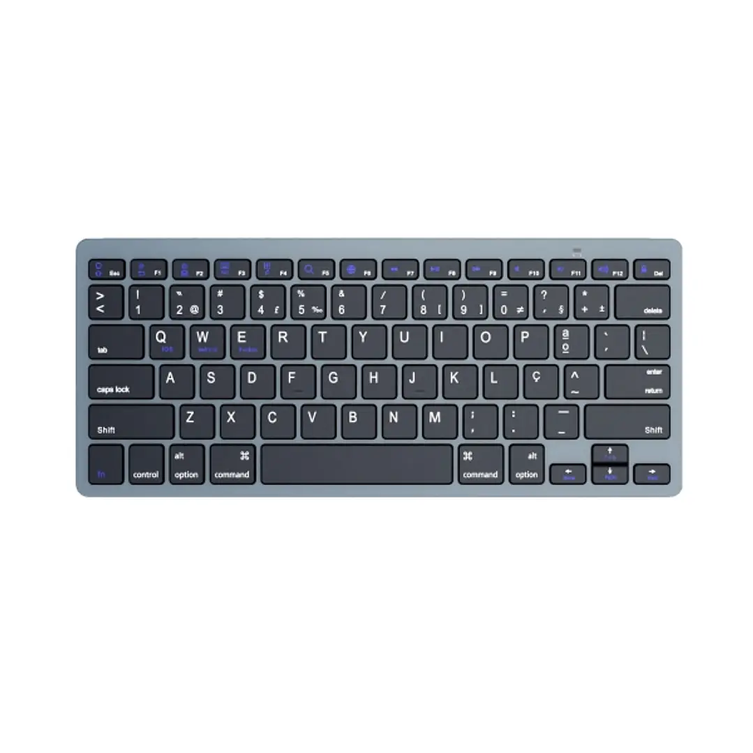 Ewent Teclado de Viaje - Modo Ahorro de Energia - Bluetooth 3.0 - Disposicion Portuguesa QWERTY PT - 2x Bateria AAA (Incluida) - 18 Teclas Multimedia  1