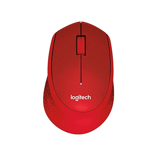 Logitech M330 Silent Plus Raton Inalambrico 1000dpi - Silencioso - 3 Botones - Uso Diestro - Color Rojo