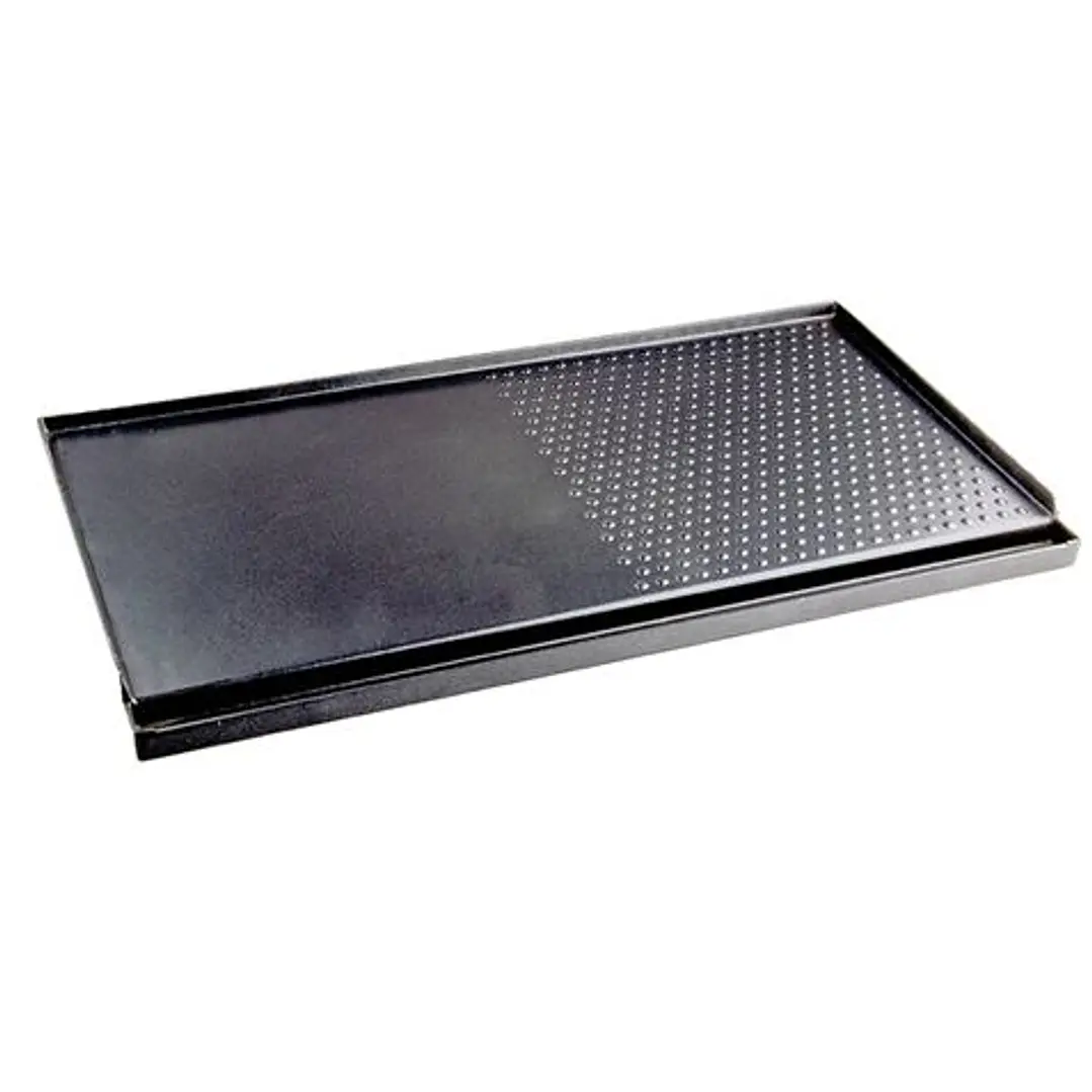 Muvip Plancha De Asar para Cocina Portatil - Zona Recoge Grasa - Bordes Antisalpicaduras - Revestimiento Antiadherente - Ideal para Cocinas Portatiles 1