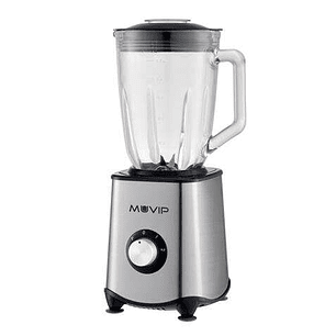 Muvip Batidora de Vaso 1300W 1.5L - 2 Velocidades - Cuerpo y Chuchillas de Acero Inoxidable - Funcion Pica Hielo - Bloqueo de Seguridad