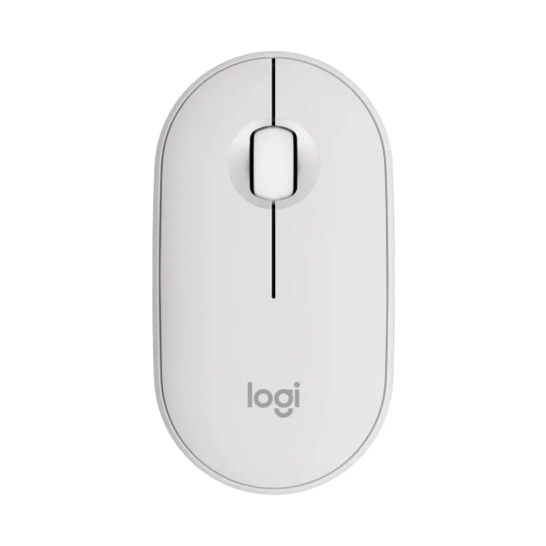 Logitech Pebble Mouse 2 M350s Raton Inalambrico USB 1000dpi - Multidispositivo - Uso Ambidiestro - Color Blanco 1