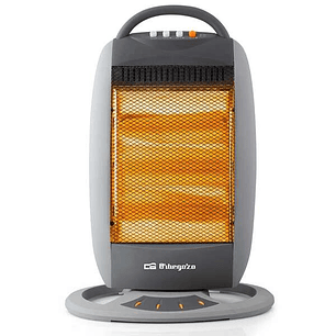 Orbegozo BP 5008 Calentador Halogeno Portatil - Potencia de 1200W - Silencioso - Emision Instantanea de Calor - Sistema de Seguridad Antivuelco - Dise