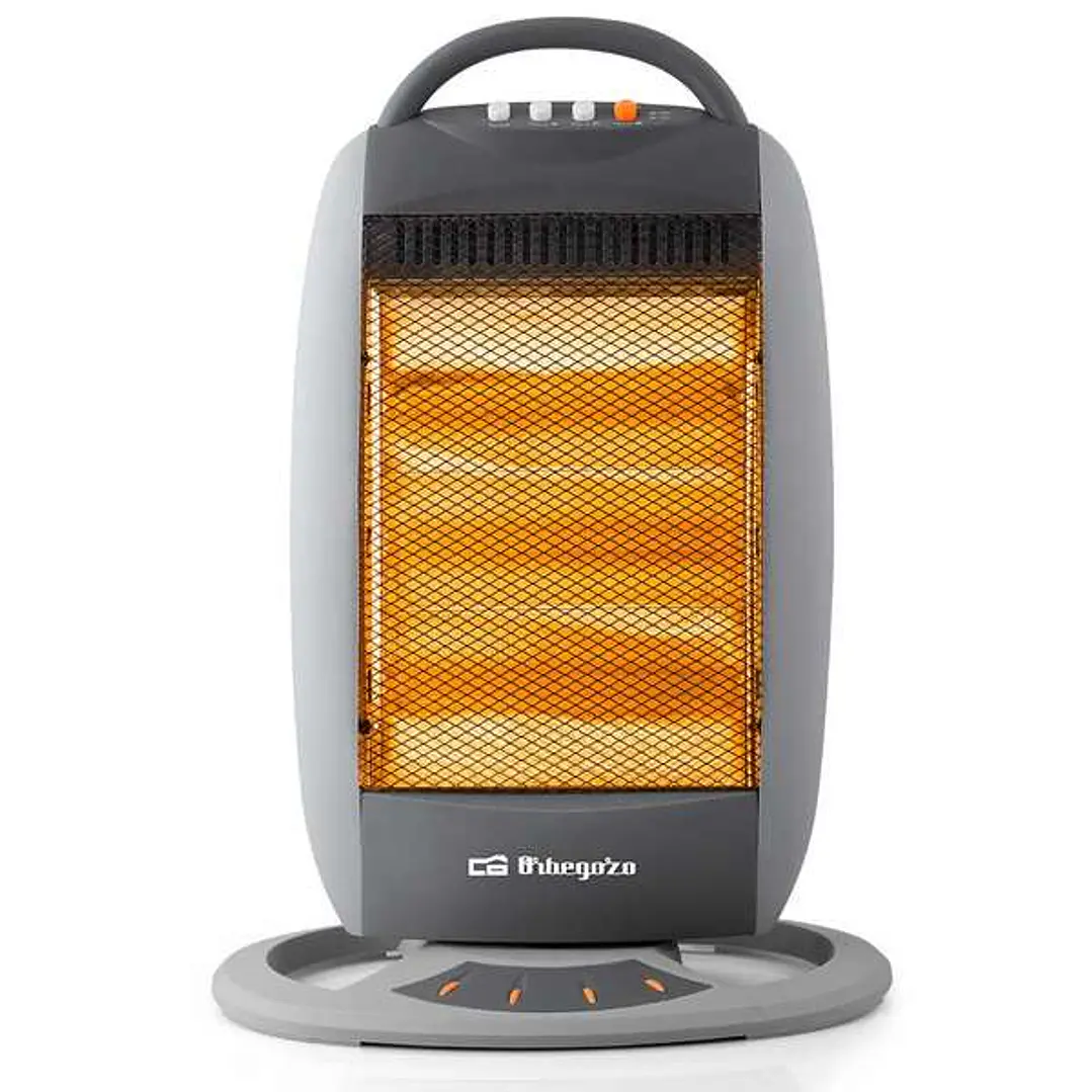 Orbegozo BP 5008 Calentador Halogeno Portatil - Potencia de 1200W - Silencioso - Emision Instantanea de Calor - Sistema de Seguridad Antivuelco - Dise 1