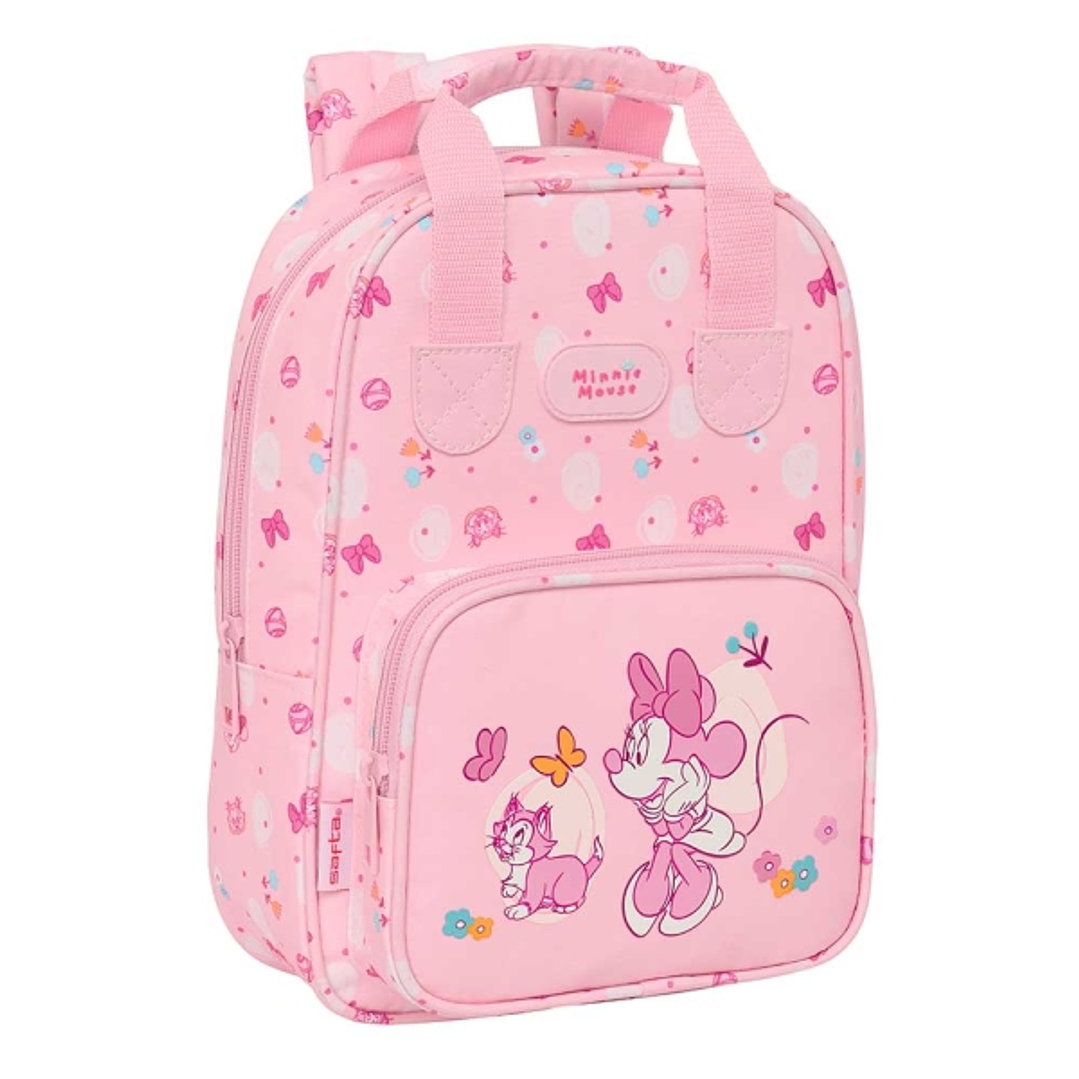 Safta Minnie Mouse Baby Mochila Infantil - Bolsillo Frontal - Tarjeta ID - Hombreras Acolchadas - Asa Forrada - 4.5L - 200x80x280mm - Color Rosa 1