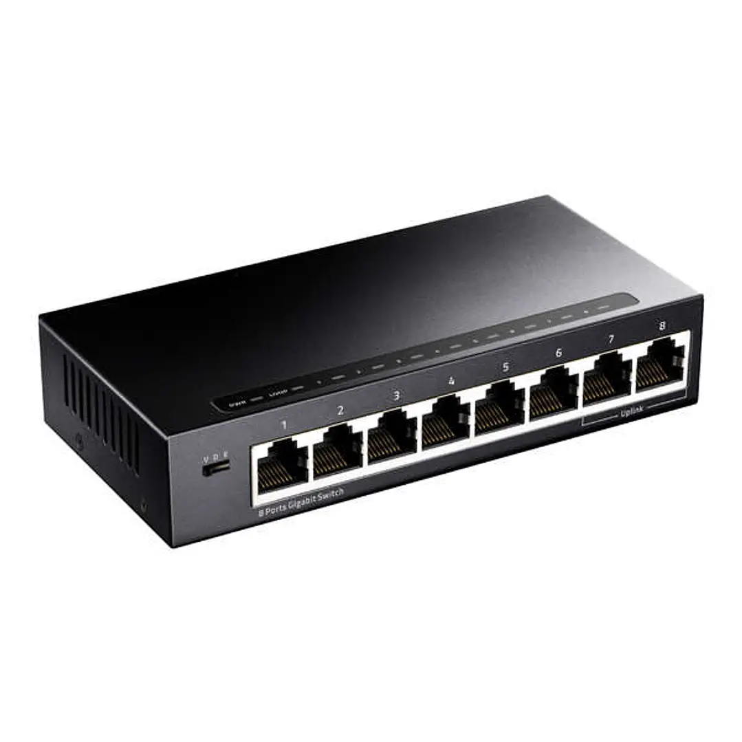 Cudy GS108 Switch 8 Puertos Gigabit Adaptables 10/100/1000 Mbps 1