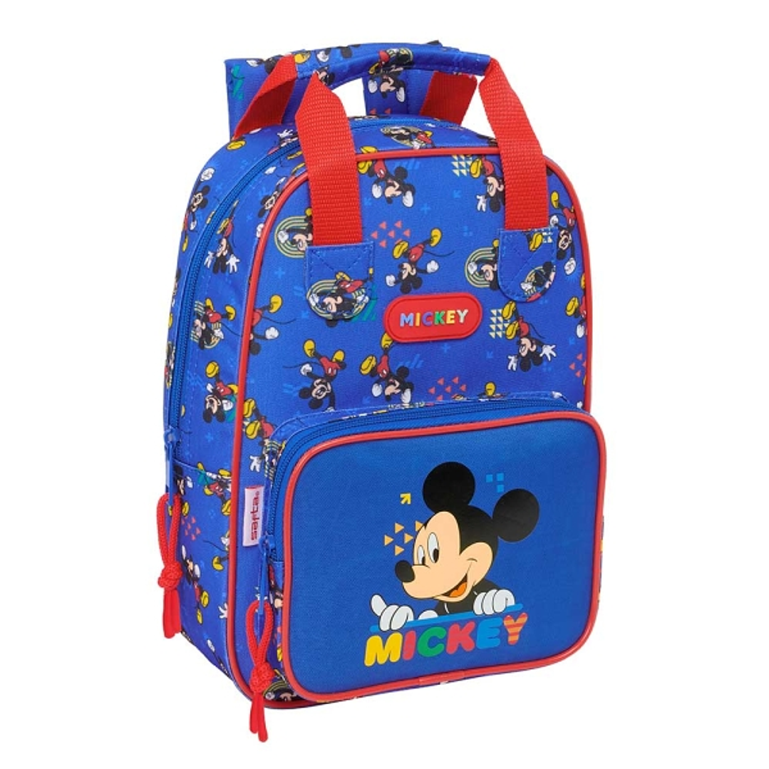Safta Mickey Mouse Today Mochila Infantil - Bolsillo Frontal - Tarjeta ID - Hombreras Acolchadas - Asa Forrada - 4.50L - 200x80x280mm - Color Azul 1