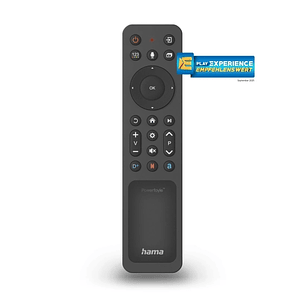 Hama Mando a Distancia para Smart TV Samsung - Bluetooth - Alcance 10m - 22 Botones - Acceso Directo a Plataformas de Streaming - Panel Solar de Carga