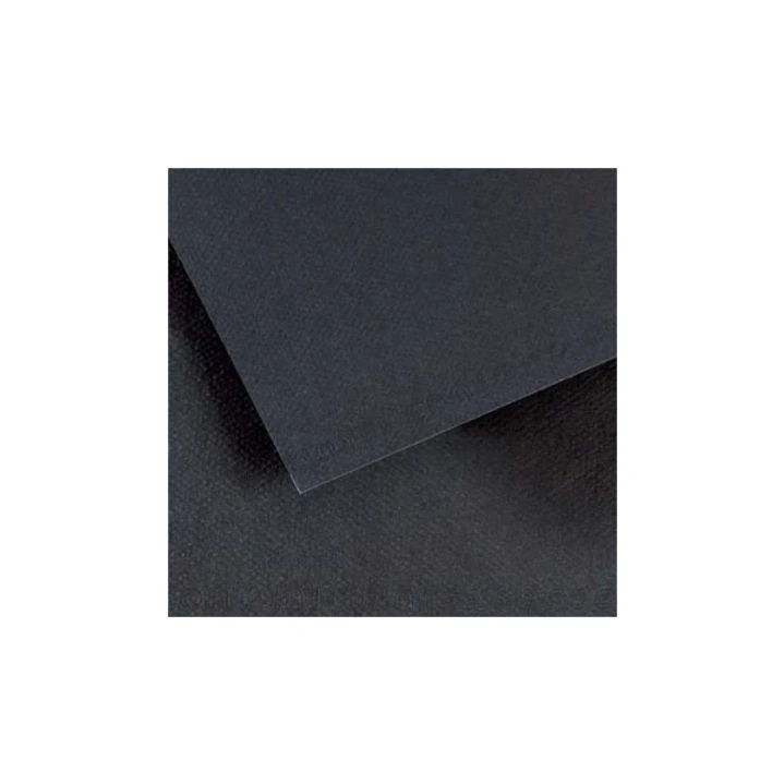 Canson Mi-Teintes Pack de 10 Hojas 160 g/m² - Tamaño 50 x 65cm - Doble Cara Grano Nido de Abeja y Grano Fino - Certificado FSC - Color Negro 1