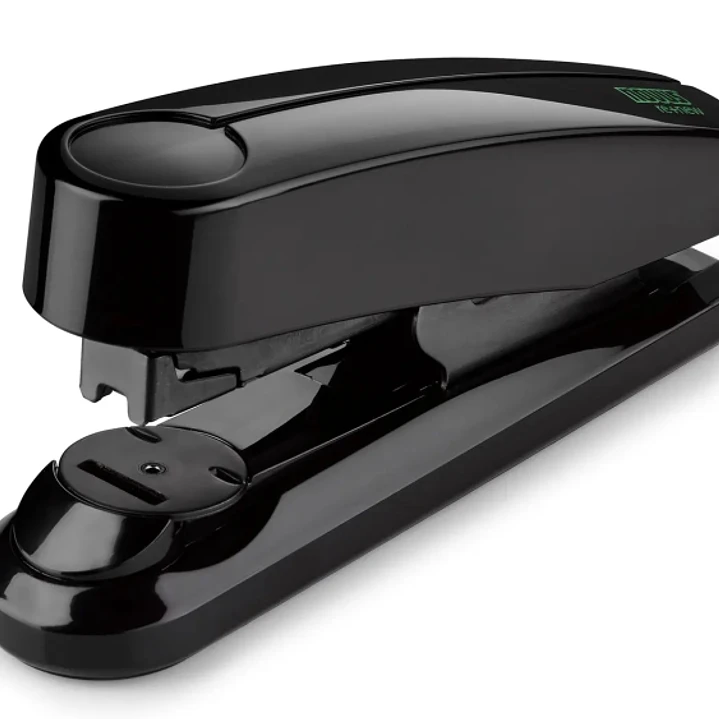 Novus B 4FC re+new Grapadora de Sobremesa - Fabricada con Plastico Reciclado - Hasta 50 Hojas - Grapado Plano Abierto, Cerrado y Clavado - Incluye 200 1