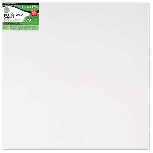 Daler Rowney Simply Bastidor Entelado 3D - 80x80cm - Imprimacion Triple - Grano Medio - 100% Algodon sin Acido - 250g - Color Blanco