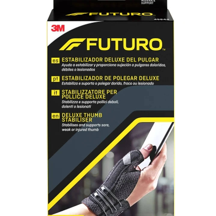 Futuro Deluxe Estabilizador del Dedo Pulgar - Talla L/XL (16.5 - 20.3cm) - Transpirable - Color Negro 1