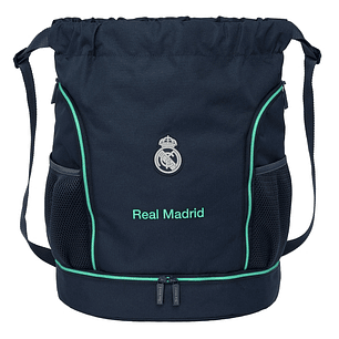 Safta Real Madrid 2ª Equipacion 25/26 Saco Mochila - Bolsillo Interior con Cremallera - Bolsillos Laterales - Hombreras Ajustables - 21.93L - 340x150x