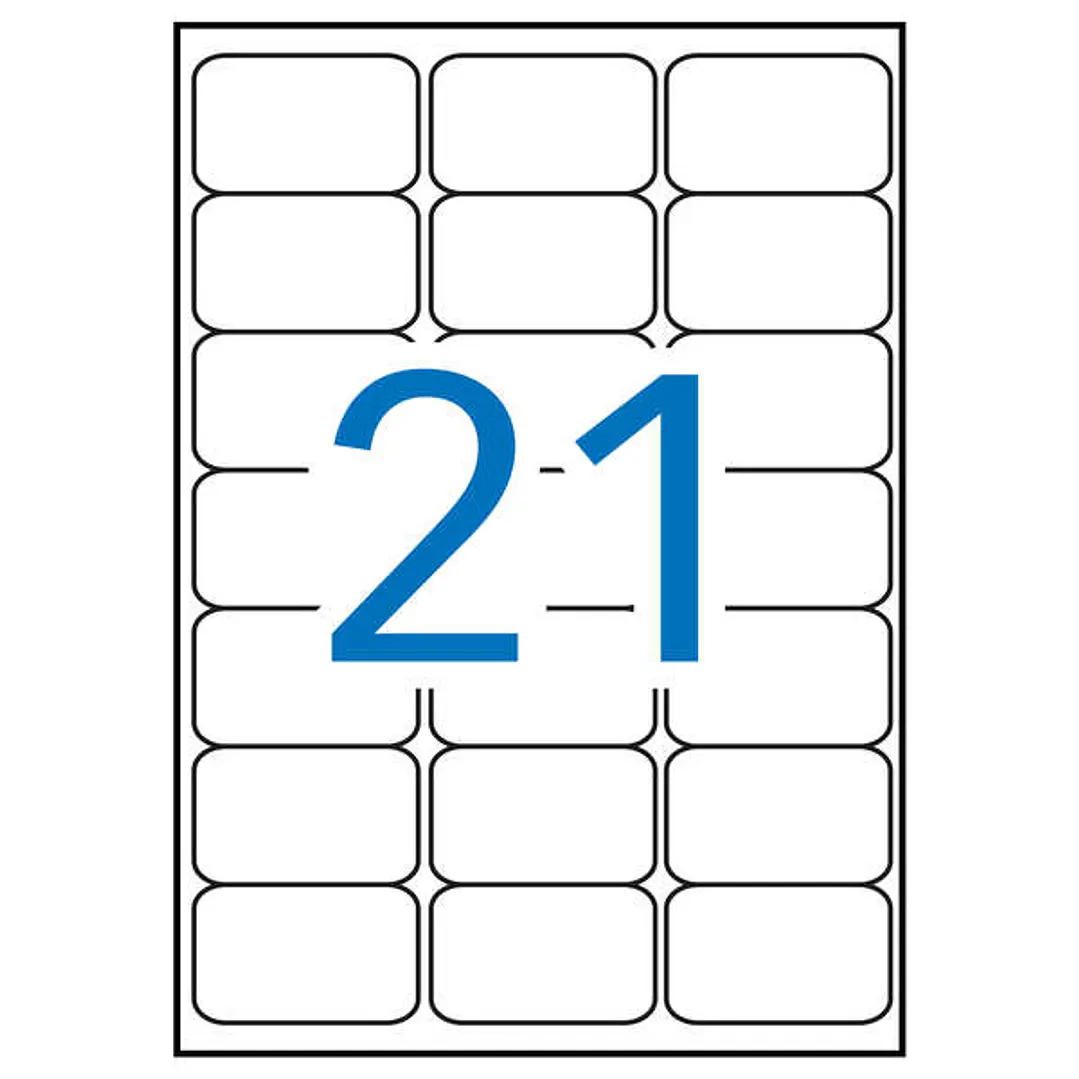 Apli Etiquetas Blancas Permanentes 63.5 x 38.1mm 100 Hojas 1