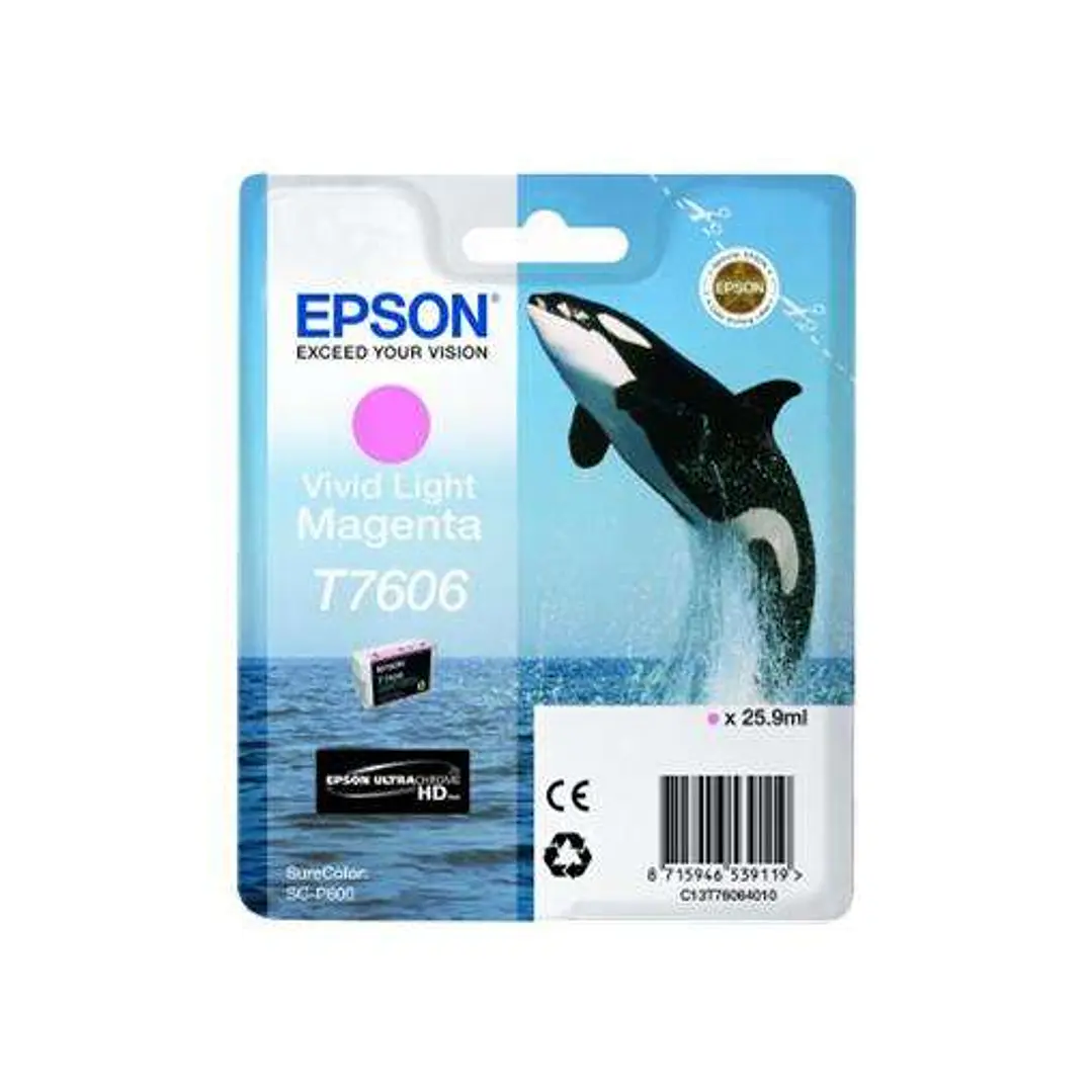 Epson T7606 Magenta Light Cartucho de Tinta Original - C13T76064010 1