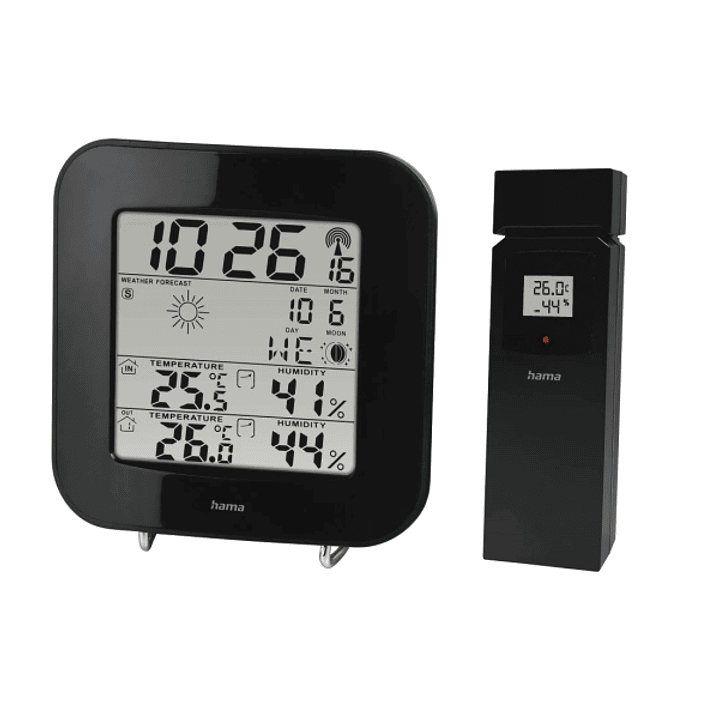 Hama Ews-200 Estacion Meteorologica - Reloj - Prevision Meteorologica - Sensor Exterior - Radiofrecuencia - Termometro - Higrometro - 11x2.5x11cm - Co 1