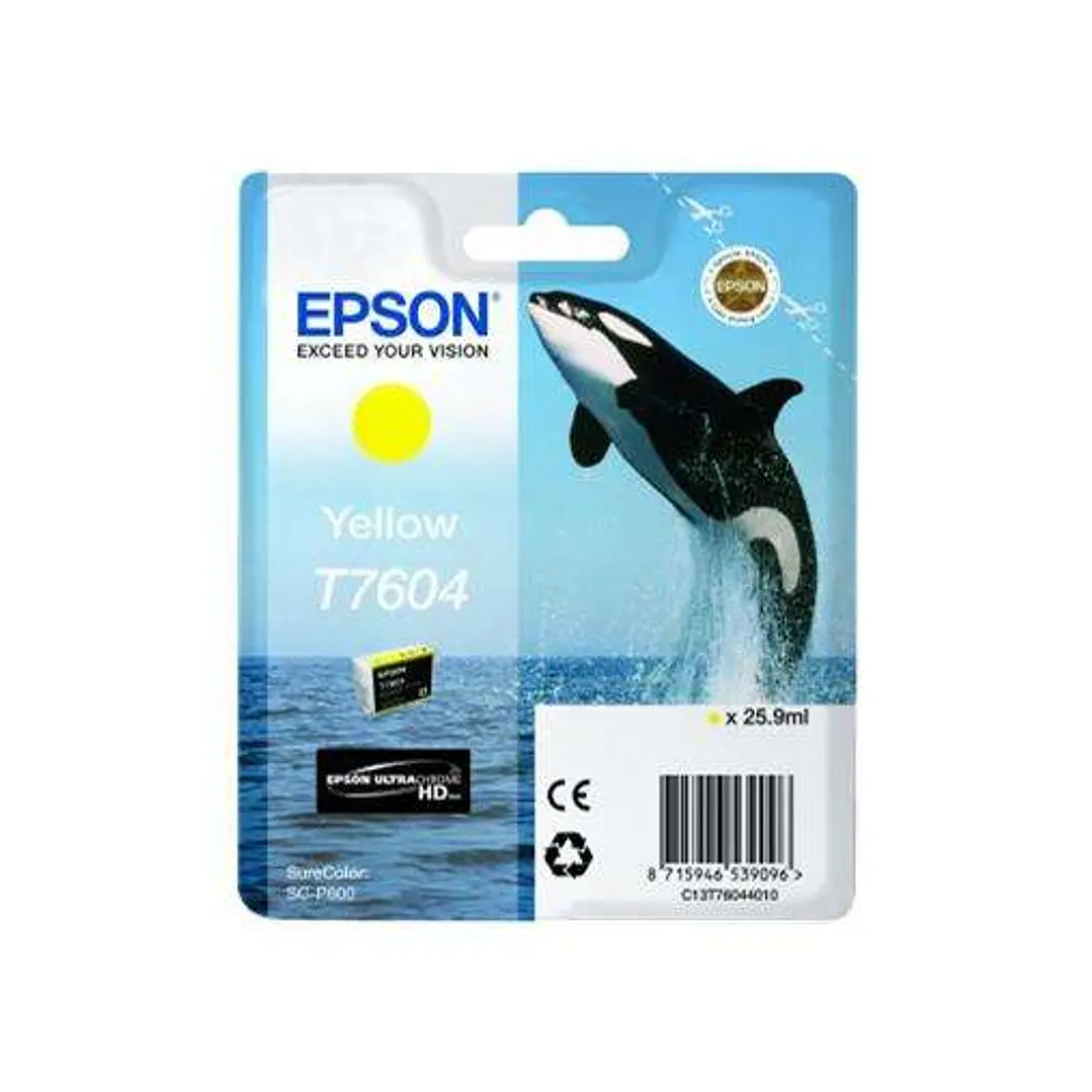 Epson T7604 Amarillo Cartucho de Tinta Original - C13T76044010 1