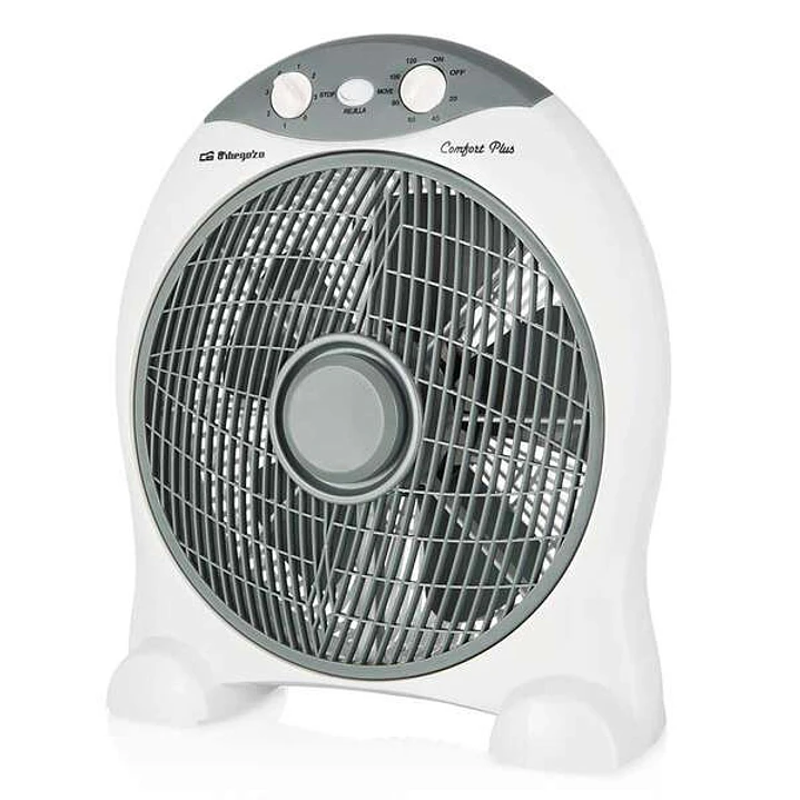 Orbegozo Box Fan BF 1030 Ventilador Portatil Refrescante - Potente Motor de 45W - Temporizador de 2h - Silencioso y Compacto 1
