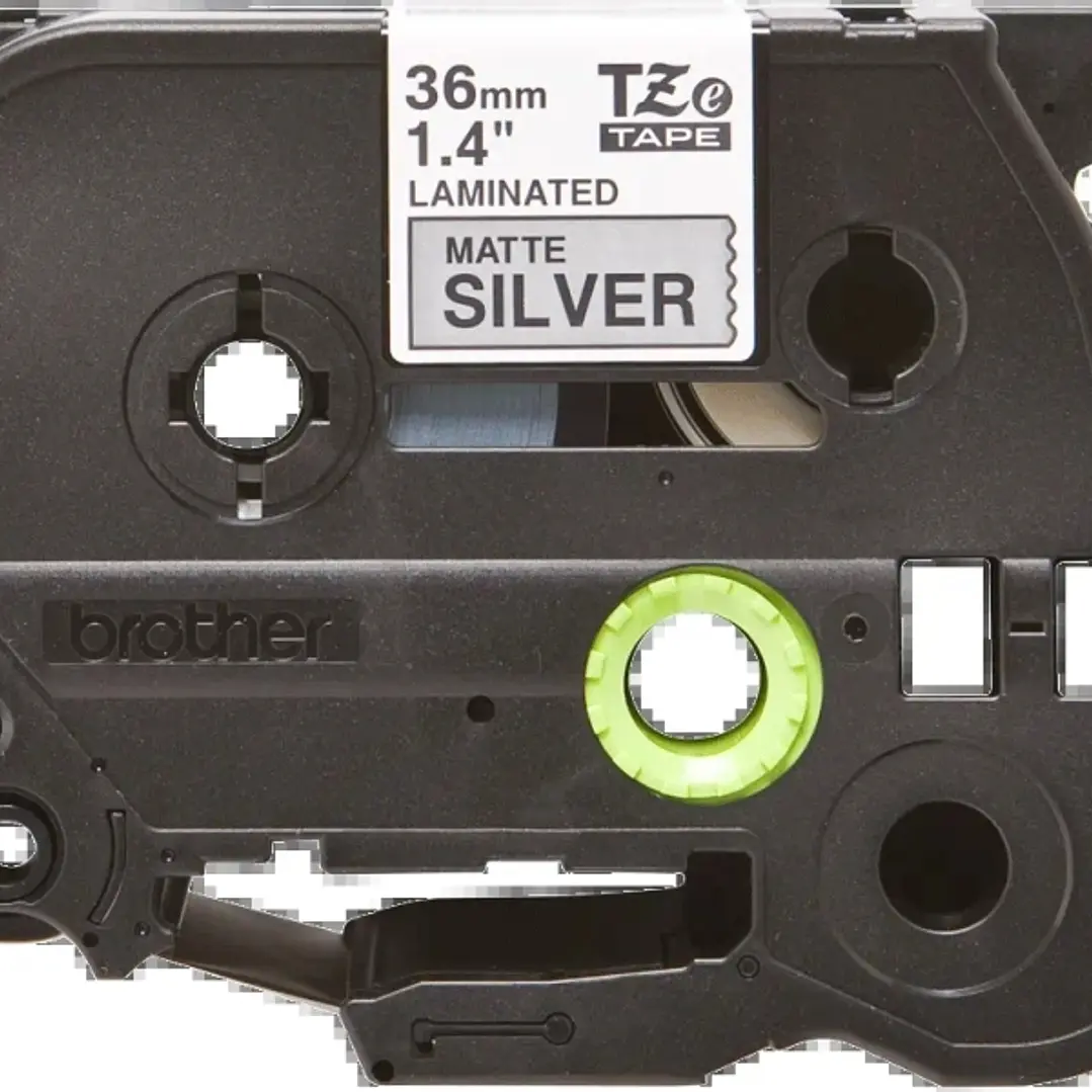 Brother TZeM961 Cinta Laminada Metalica Original de Etiquetas - Texto negro sobre fondo plata mate - Ancho 36mm x 8 metros 1