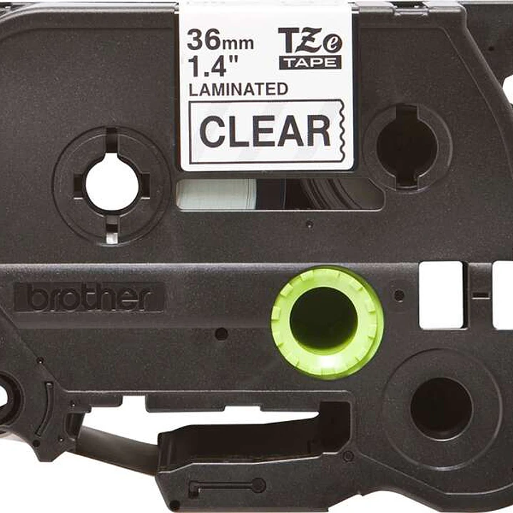 Brother TZe161 Cinta Laminada Original de Etiquetas - Texto negro sobre fondo transparente - Ancho 36mm x 8 metros 1
