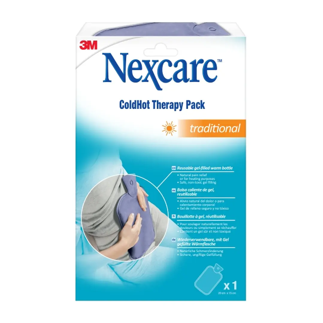 Nexcare Coldhot Therapy Bolsa Caliente de Gel - No Toxico - Acabado en Tela - Reutilizable - Color Azul Marino 1