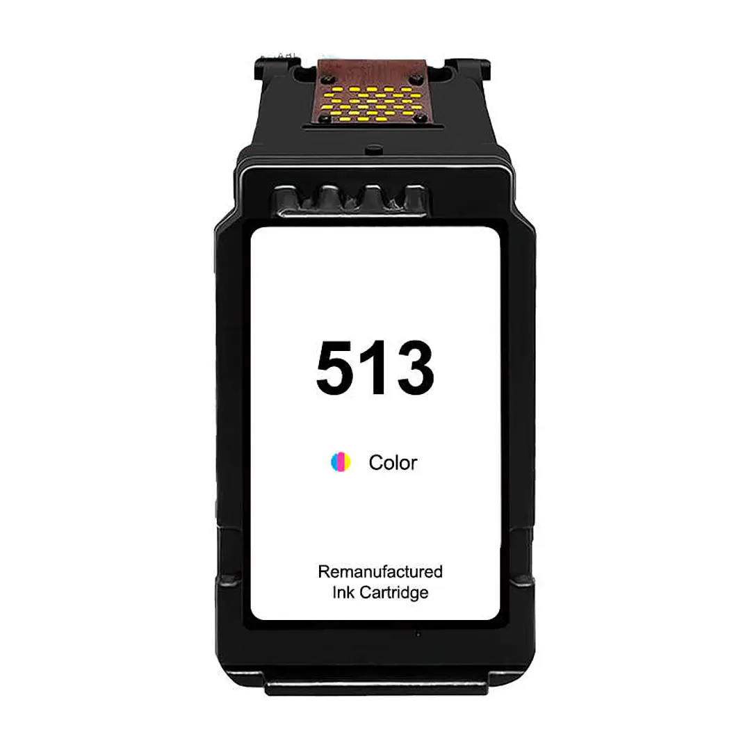 Canon CL513/CL511 Color Cartucho de Tinta Remanufacturado - Muestra Nivel de Tinta - Reemplaza 2971B001/2972B001 1
