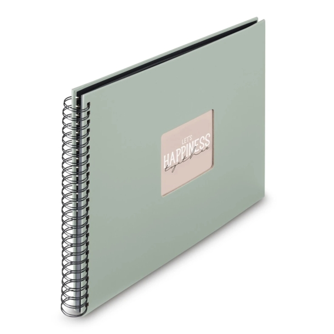 Hama Album de Fotos con Espiral - 300 Hojas - 320x360mm - Color Verde Pastel 1
