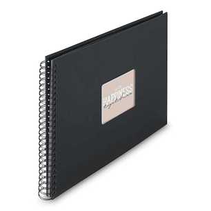 Hama Fine Art Album de Fotos con Espiral - 50 Paginas Negras - Tapa de Papel - 36x32cm - Color Negro