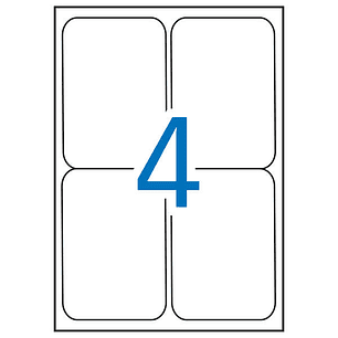 Apli Etiquetas Blancas Permanentes 99.1 x 139.0mm 100 Hojas