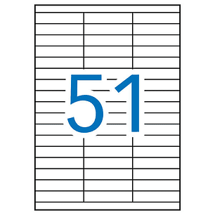 Apli Etiquetas Blancas Permanentes 70.0 x 16.9 mm 100 Hojas