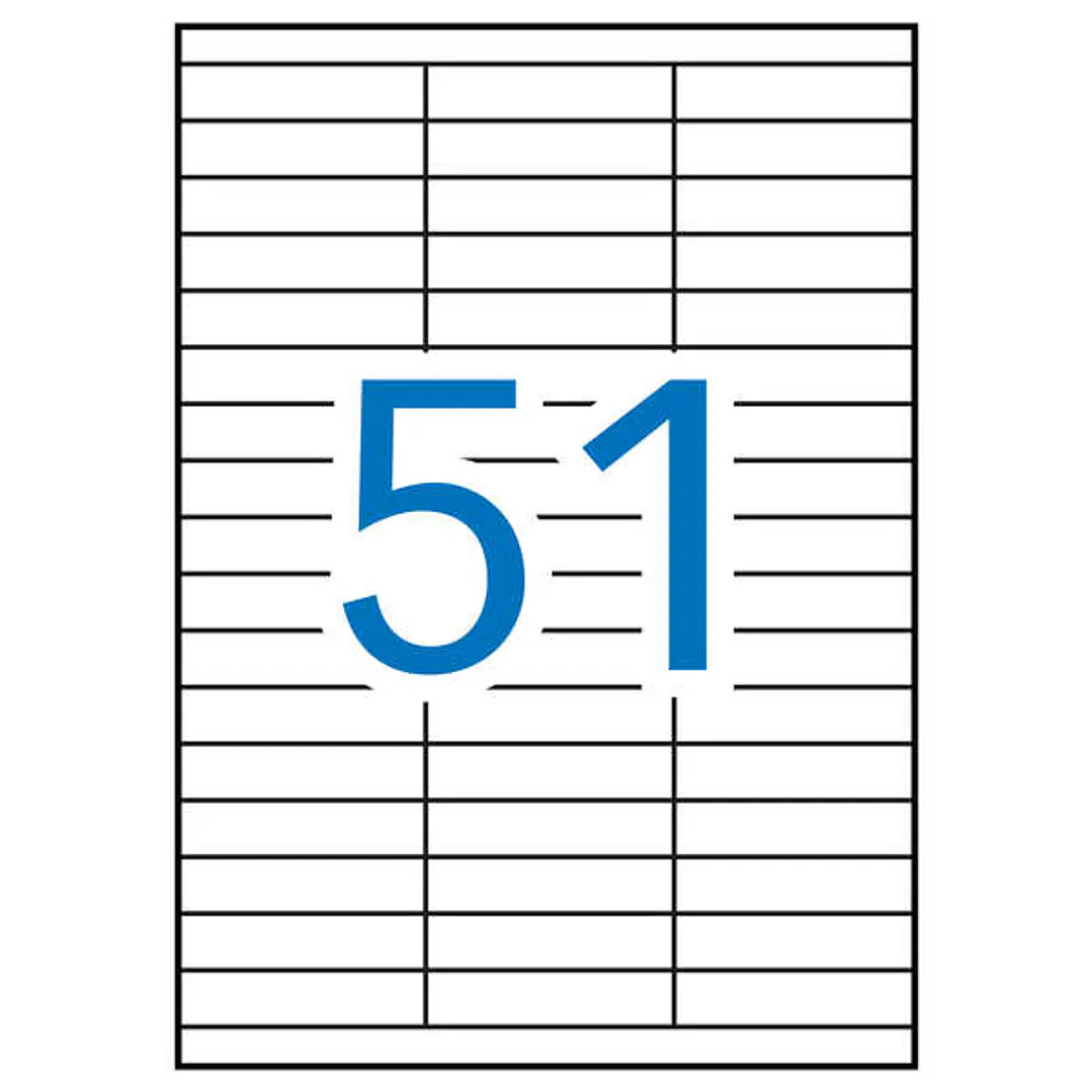 Apli Etiquetas Blancas Permanentes 70.0 x 16.9 mm 100 Hojas 1