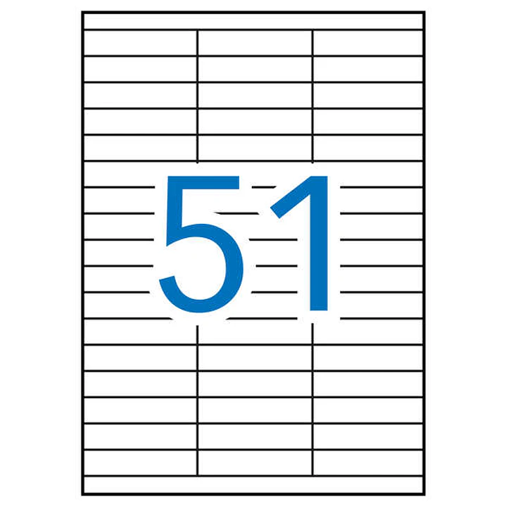 Apli Etiquetas Blancas Permanentes 70.0 x 16.9 mm 100 Hojas 1