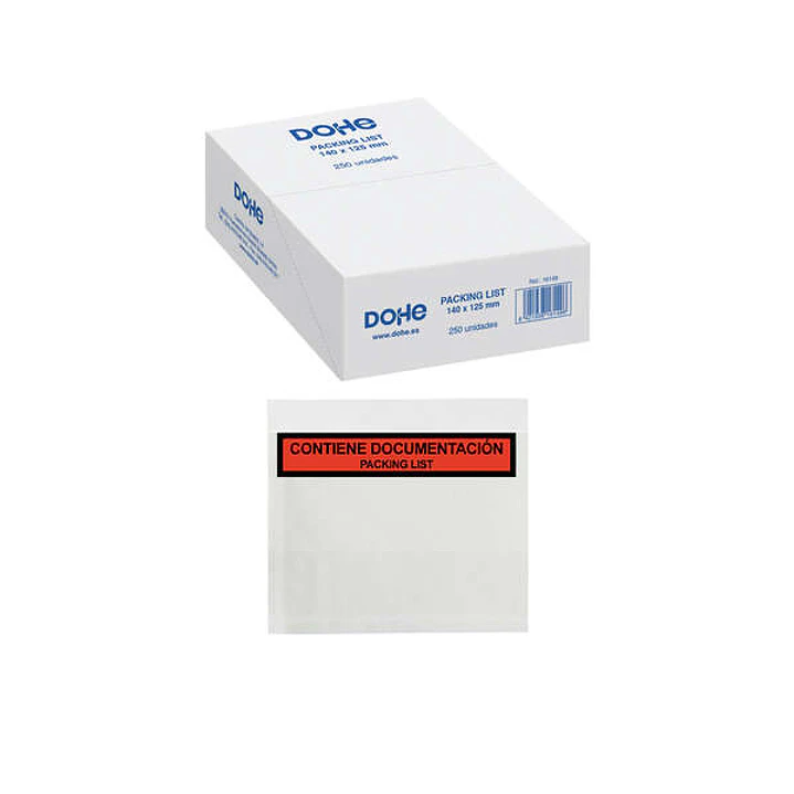 Dohe Caja de 250 Sobres Autoadhesivos 140x125mm - Para Envio de Documentos - Packing List Especial Envios 1