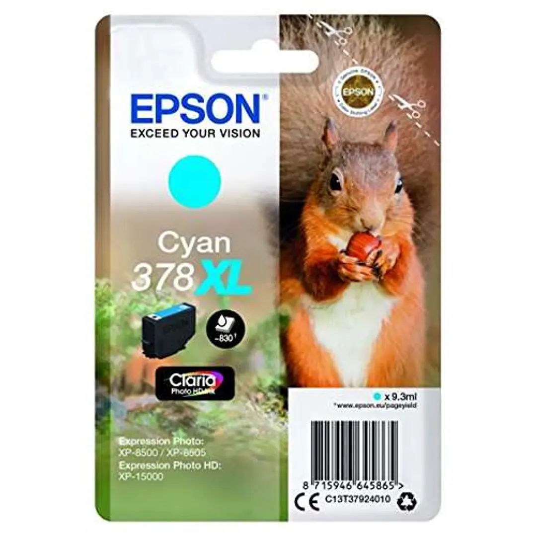 Epson 378XL Cyan Cartucho de Tinta Original - C13T37924010 1