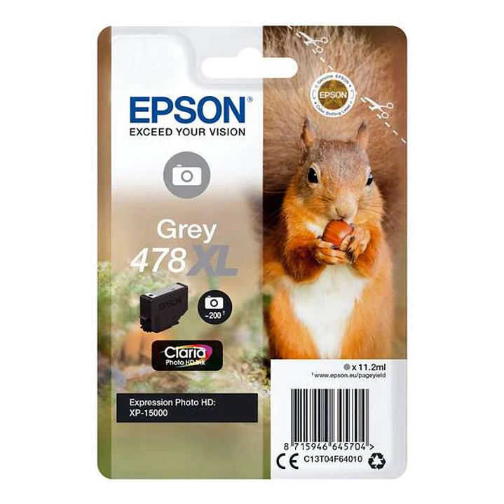 Epson 478XL Gris Cartucho de Tinta Original - C13T04F64010 1