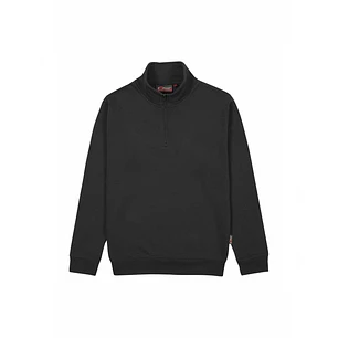 Upower Tautra Sudadera de Trabajo Confortable y Duradera - Talla 3XL - Media Cremallera, Cuello Ajustable, Canale Elastico, Proteccion DPI1 - Color Ne