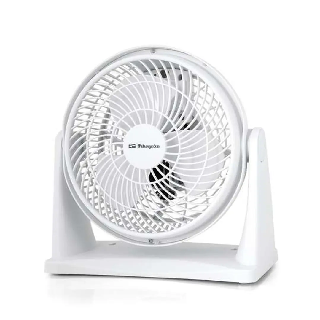 Orbegozo BF 0128 Ventilador Box Fan - Refresca tu Espacio con Comodidad y Versatilidad - 2 en 1 de Mesa y Pared - Aspas de 23cm - Potencia 30 W - Cabe 1