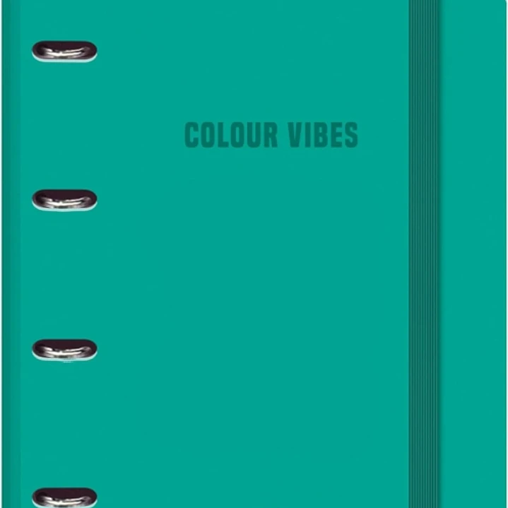Dohe Colour Vibes Polyfoam Carpeta de 4 Anillas Mixtas de 35mm A4 Recambio 100 Hojas Cuadricula 5mm - Cubierta de Polyfoam 2mm - Cierre con Goma - Inc 1