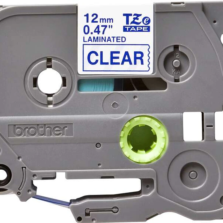 Brother TZe133 Cinta Laminada Original de Etiquetas - Texto azul sobre fondo transparente - Ancho 12mm x 8 metros 1