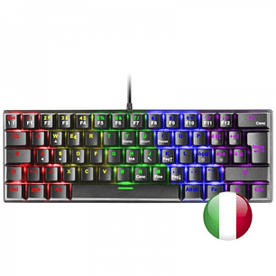 Mars Gaming MK60 Teclado Gaming Mecanico - Ultra-compacto 60% - Iluminacion RGB - Switches Antipolvo - Teclas Imborrables - Anti-ghosting Avanzado - M