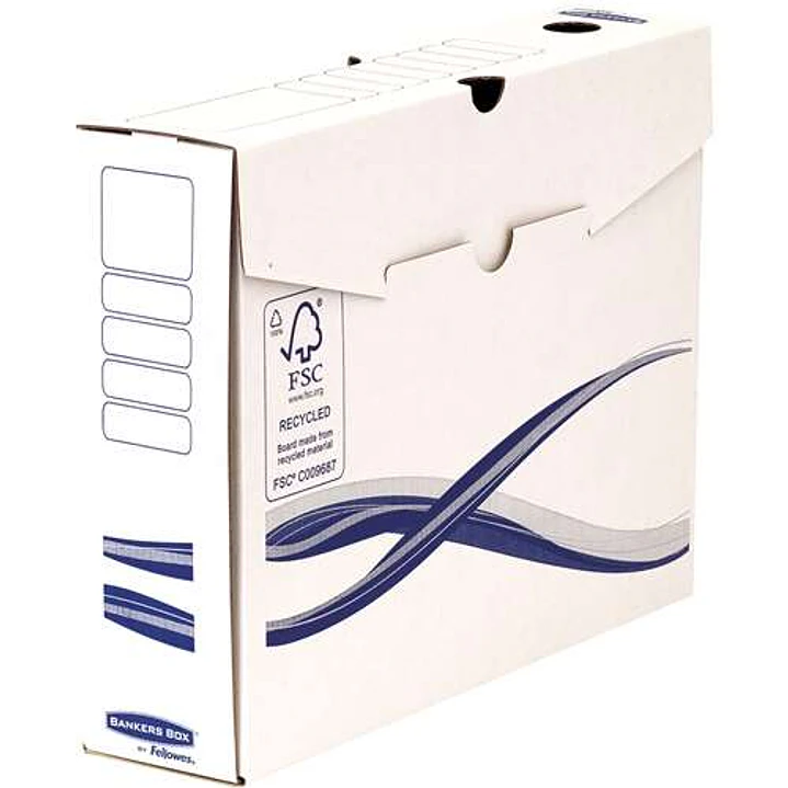 Fellowes Bankers Box Basic Pack de 25 Cajas de Archivo Definitivo A4+ 80mm - Montaje Manual - Carton Reciclado Certificacion FSC 1