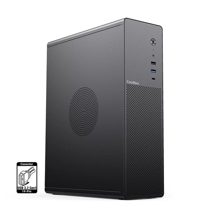 CoolBox T100 Slim Caja Torre Micro ATX, Mini ITX - Tamaño HDD 2.5
